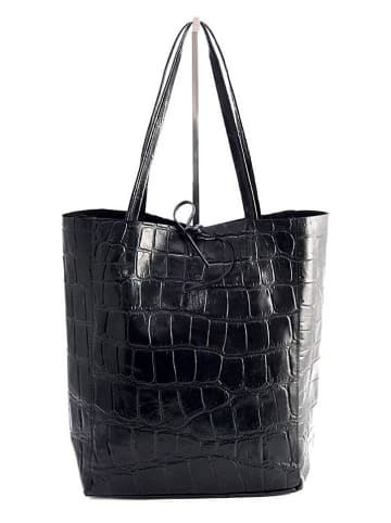 Marlon Skórzany shopper bag w kolorze czarnym - 37 x 40 x 12 cm