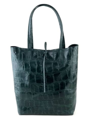 Marlon Skórzany shopper bag w kolorze niebieskim - 37 x 40 x 12 cm