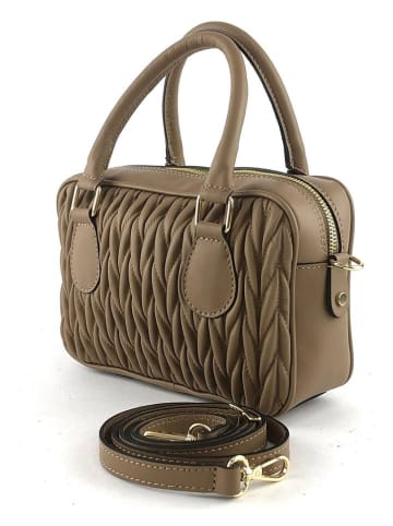 Marlon Leren handtas "Dianna" lichtbruin - (B)24 x (H)17 x (D)8 cm