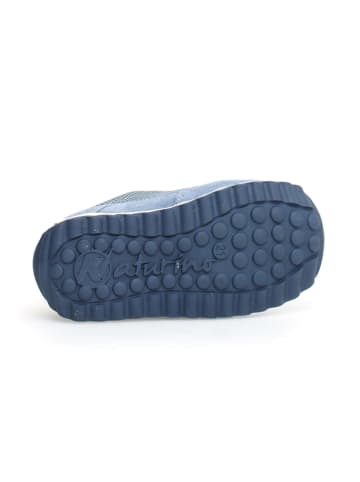 Naturino Skórzane sneakersy "Sanny" w kolorze błękitno-żółtym