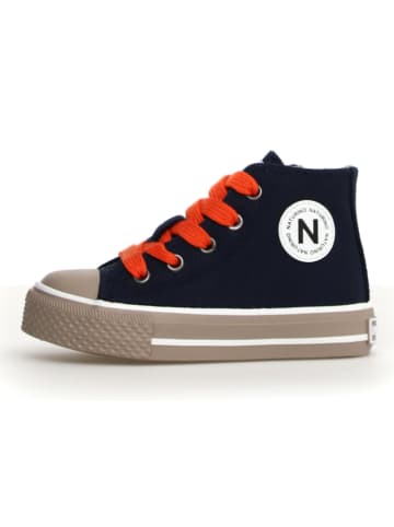 Naturino Sneakersy "Jesko" w kolorze granatowo-pomarańczowym