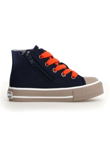 Naturino Sneakersy "Jesko" w kolorze granatowo-pomarańczowym