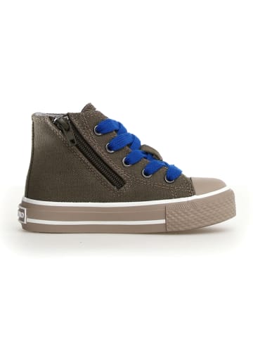Naturino Sneakersy "Cipria" w kolorze oliwkowo-niebieskim