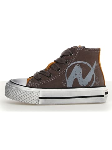 Naturino Leren sneakers kaki/lichtbruin
