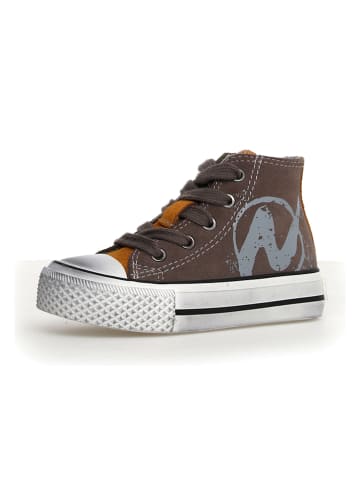 Naturino Leren sneakers kaki/lichtbruin