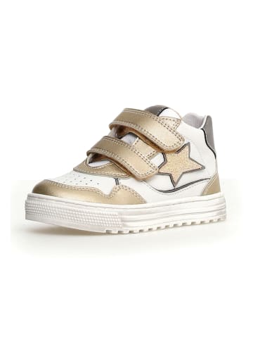 Naturino Leren sneakers goudkleurig/zilverkleurig/wit