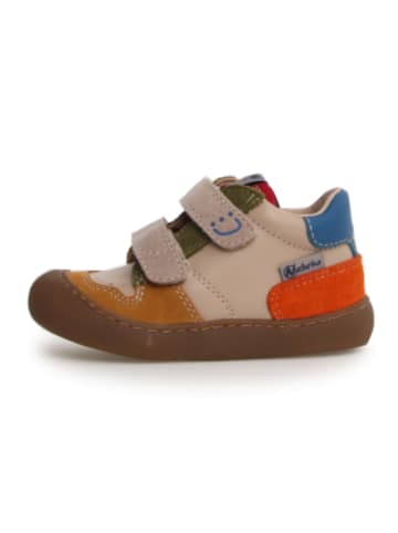 Naturino Leder-Sneakers in Beige/ Blau/ Rot