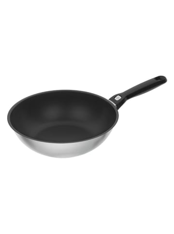 Ballarini Wok "Pesaro" in Silber/ Schwarz - Ø 28 cm