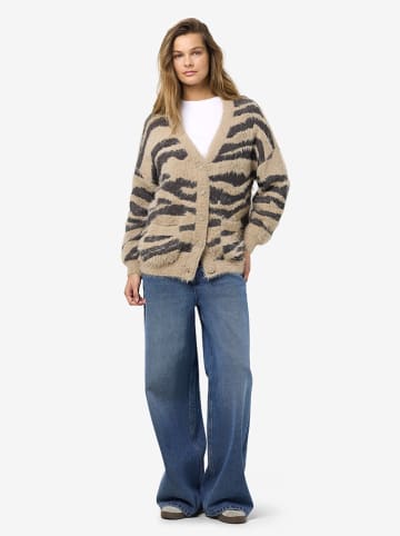 Noisy may Cardigan in Beige/ Schwarz