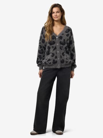 Noisy may Cardigan in Grau/ Schwarz