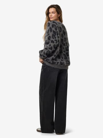 Noisy may Cardigan in Grau/ Schwarz