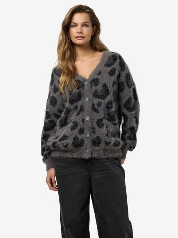 Noisy may Cardigan in Grau/ Schwarz