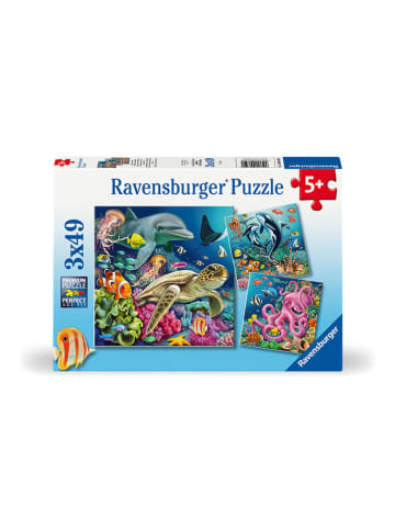 Ravensburger 3x 49-delige puzzel "Betoverde Onderwaterwereld" - vanaf 5 jaar