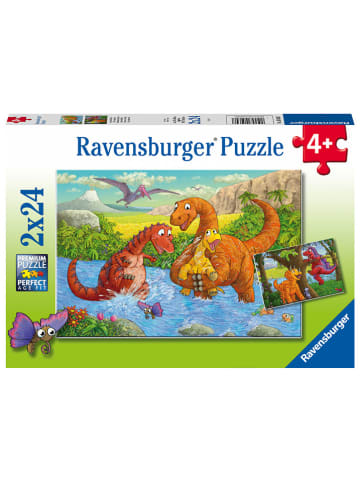 Ravensburger Puzzle (2x 24 szt.) "Playing dinosaurs" - 4+