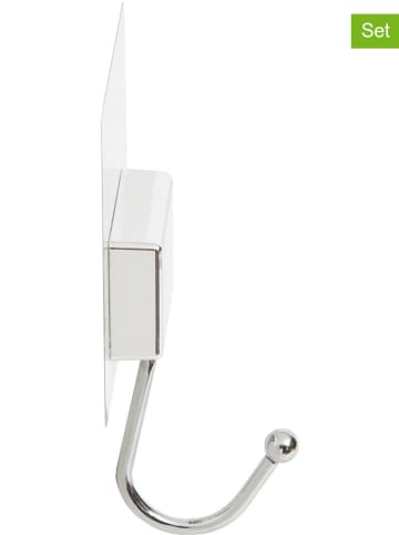 Compactor Haczyki ścienne (3 szt.) "Bestlock Magic" w kolorze srebrnym - 8 x 4,5 x 14 cm