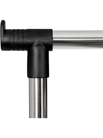 Compactor Kleiderständer "Zeph" in Schwarz/ Silber - (L)78 x (B)42 x (H)165 cm