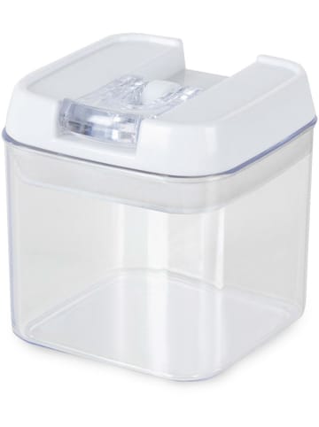 Compactor Vorratsdose in Transparent/ Weiß - (B)9,5 x (H)10 x (T)9,5 cm