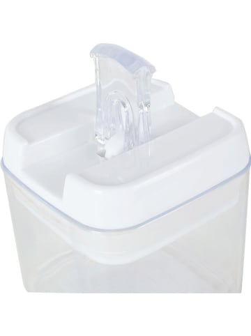 Compactor Vorratsdose in Transparent/ Weiß - (B)9,5 x (H)10 x (T)9,5 cm