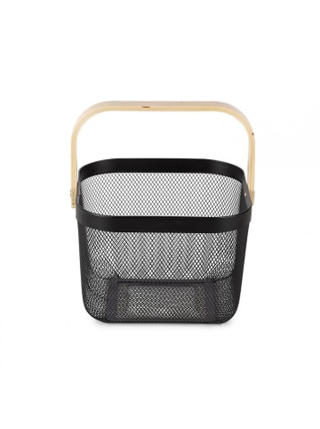 Compactor Aufbewahrungsbox "Bora" in Schwarz/ Beige - (B)24,5 x (H)24,5 x (T)17,5 cm