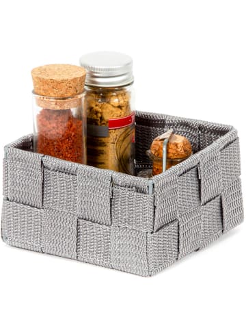 Compactor Opbergmand "Stan" grijs - (B)12 x (H)12 x (D)7 cm