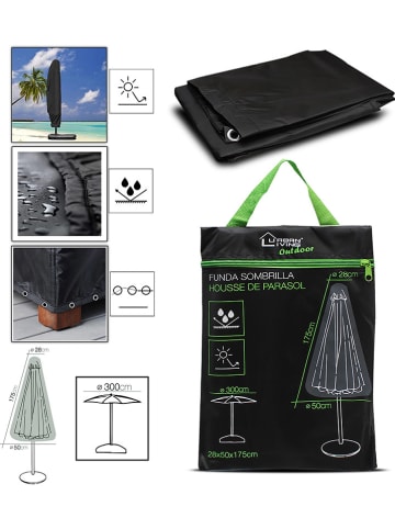 Compactor Parasol zwart - (L)175 cm - Ø 50 cm