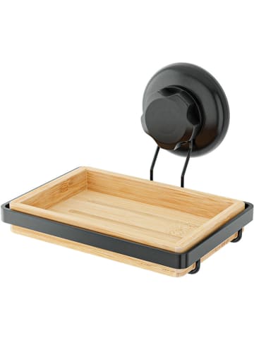 Compactor Zeepschaaltje "Spa" beige/zwart - (B)14,6 x (H)12,6 x (D)10,5 cm