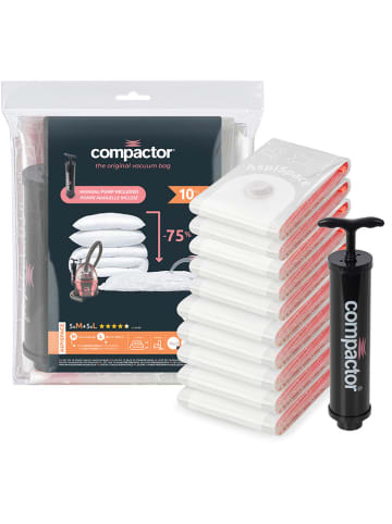 Compactor 10er-Set: Vakuumbeutel in Weiß