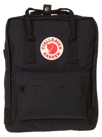 FJÄLLRÄVEN Leren rugzak "Kanken" zwart - (B)27,5 x (H)36 x (D)12 cm