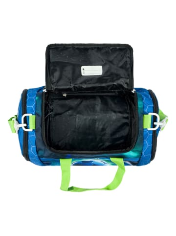 BAAGL Sporttas "Football Ball" blauw/groen - (L)38 x (B)25 x (H)22 cm