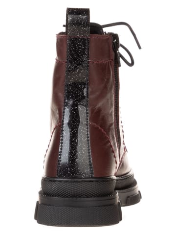 lamino Leder-Boots in Rot