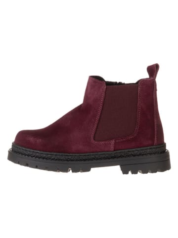 lamino Leder-Chelsea-Boots in Rot