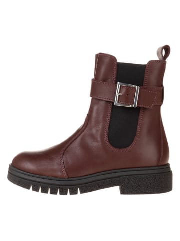 lamino Leder-Boots in Rot