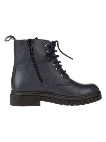 lamino Leder-Boots in Dunkelblau