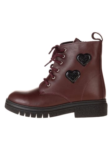 lamino Leder-Boots in Rot