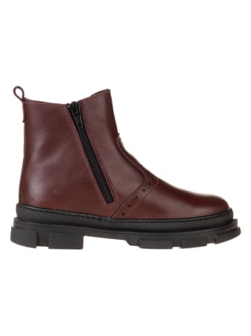 lamino Leder-Chelsea-Boots in Rot