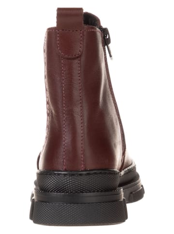 lamino Leder-Chelsea-Boots in Rot