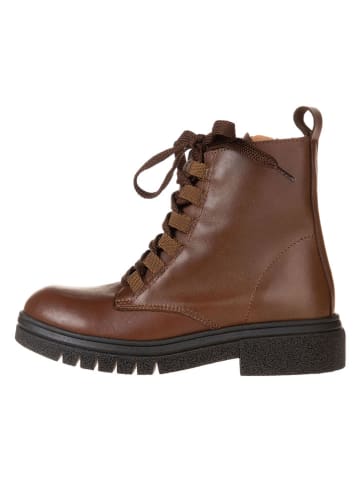 lamino Leder-Boots in Hellbraun