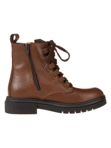 lamino Leder-Boots in Hellbraun