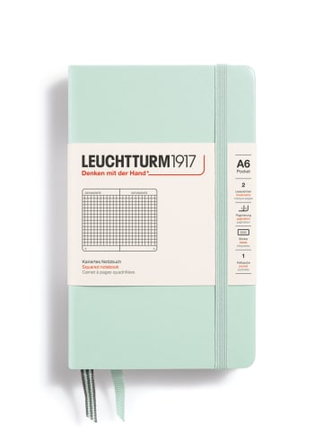 LEUCHTTURM1917 Kariertes Notizbuch in Mint - A6