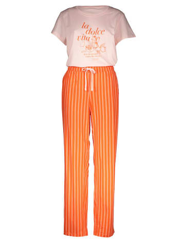 Vivance Pyjama in Rosa/ Orange