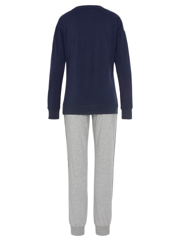 VIVANCE DREAMS Pyjama in Grau/ Dunkelblau