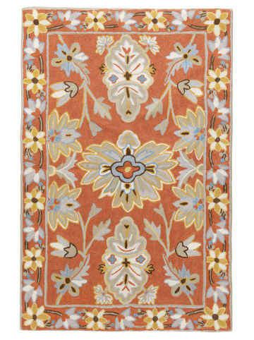 ABC Italia Wollteppich "Oushak" in Hellbraun/ Beige