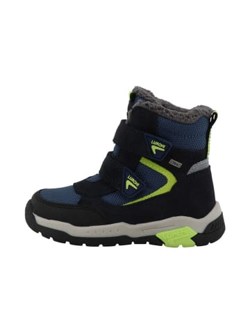 Lurchi Leren winterlaarzen "Norris 1" zwart/donkerblauw