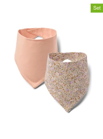 Wheat 2er-Set: Lätzchen ''Eden'' in Rosa/ Beige