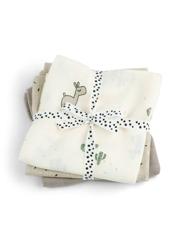done by deer 3er-Set: Spucktücher "Lalee" in Creme/ Beige - (L)70 x (B)70 cm