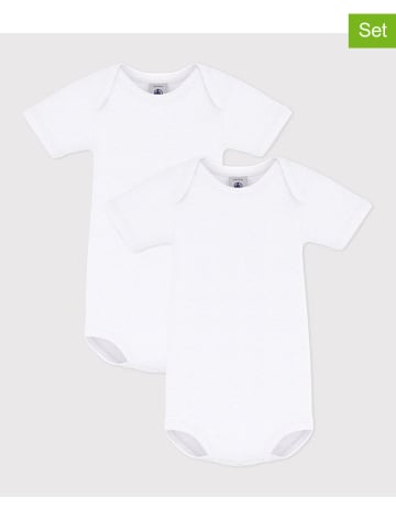 PETIT BATEAU 2er-Set: Bodys in Weiß