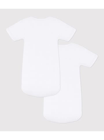 PETIT BATEAU 2er-Set: Bodys in Weiß