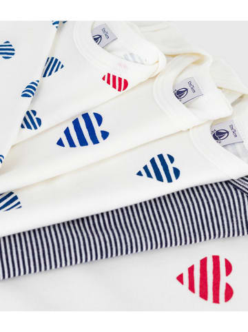 PETIT BATEAU 5-delige set: rompers donkerblauw/wit