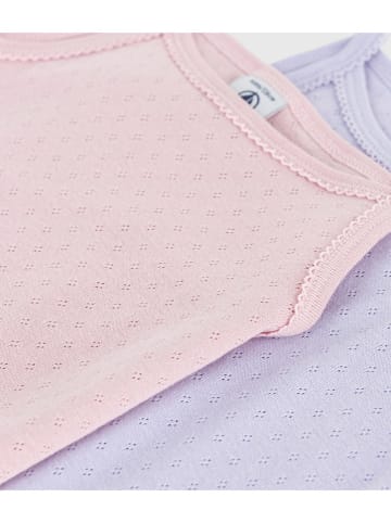 PETIT BATEAU 2er-Set: Hemdchen in Lila/ Rosa