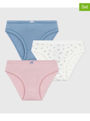 PETIT BATEAU 3er-Set: Pantys in Blau/ Rosa/ Weiß